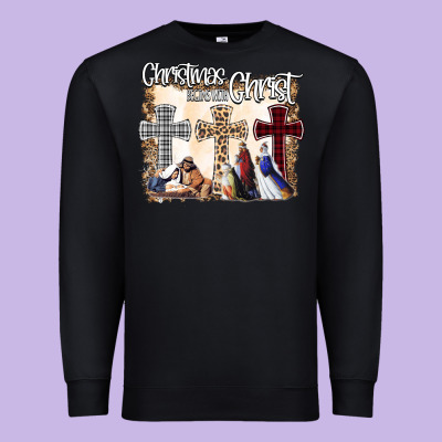 Christmas Begins With Christ Premium Sweatshirt Designed By Bettercallsaul