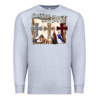 Heather Grey Christmas Begins With Christ Premium Sweatshirt - Bettercallsaul
