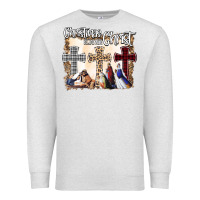 Oatmeal Heather Christmas Begins With Christ Premium Sweatshirt - Bettercallsaul
