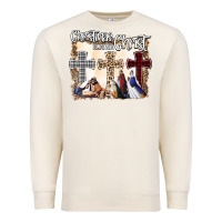 Sandshell Christmas Begins With Christ Premium Sweatshirt - Bettercallsaul