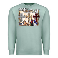 Seafoam Christmas Begins With Christ Premium Sweatshirt - Bettercallsaul