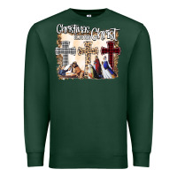 Sports Green Christmas Begins With Christ Premium Sweatshirt - Bettercallsaul