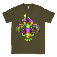 Army Green mardi gras crawfish fleur de lis Classic Tee - Jasminsmagicworld