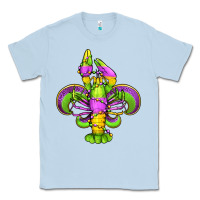 Dusty Blue mardi gras crawfish fleur de lis Classic Tee - Jasminsmagicworld