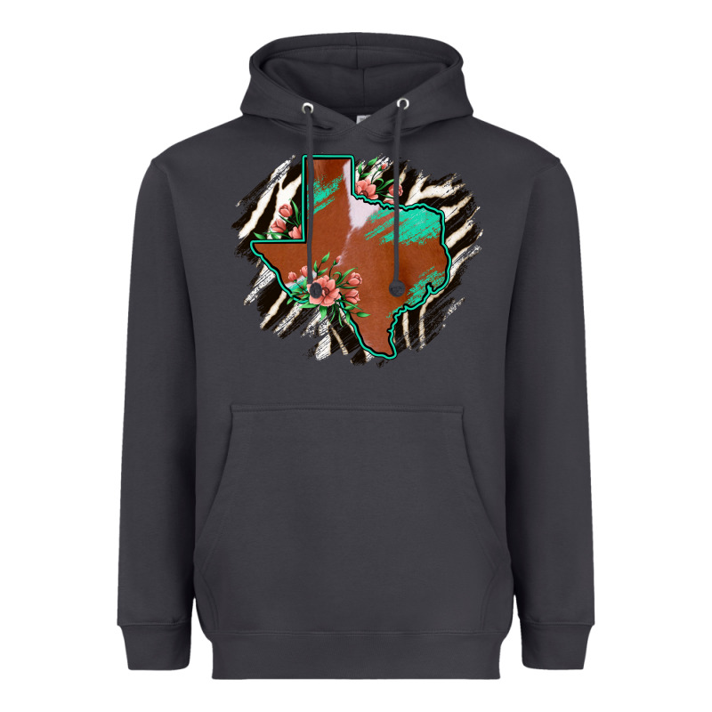 Western Horsehide Texas Flag Heavyweight Hoodie by Bettercallsaul | Teevron