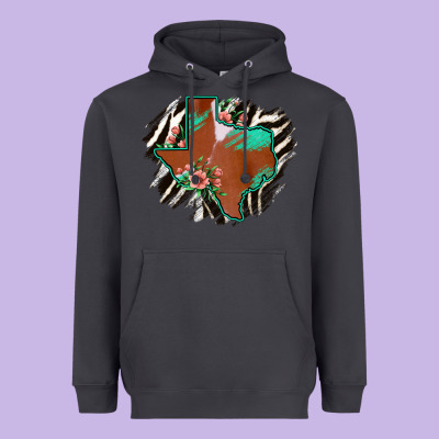 Western Horsehide Texas Flag Heavyweight Hoodie Designed By Bettercallsaul