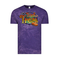 Cloud Purple trick or treat black Vintage Tee - JahusDesignShop