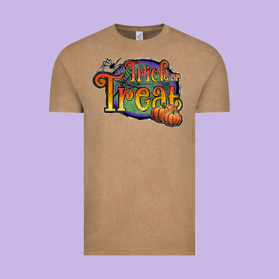 Trick Or Treat Black Vintage Tee Designed By Jahusdesignshop