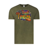 Vintage Olive trick or treat black Vintage Tee - JahusDesignShop
