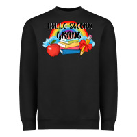 Black back to school hello second grade 3200x2400 Heavyweight Sweatshirt - AdoDesignShop
