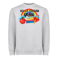 Heather Grey back to school hello second grade 3200x2400 Heavyweight Sweatshirt - AdoDesignShop