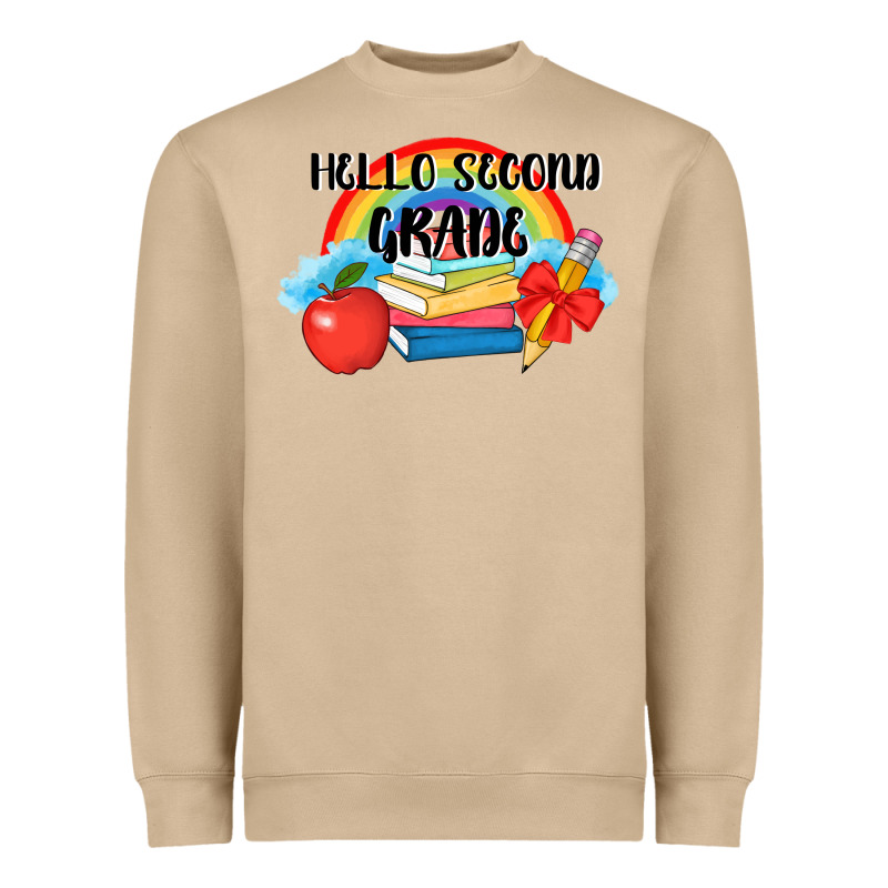 Back To School Hello Second Grade 3200x2400 Heavyweight Sweatshirt by AdoDesignShop | Teevron
