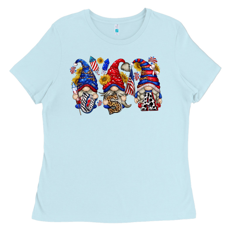 Usa With Gnome Billie Wilder Ladies Tee by texasbilliewilder | Teevron