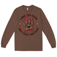 Chestnut i have two titles aunt and dog mom Long Sleeve Tee - MaliasSmallBusiness