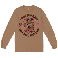 Toasted Coconut i have two titles aunt and dog mom Long Sleeve Tee - MaliasSmallBusiness