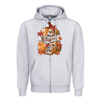 Heather Grey blessed Zipper Hoodie - MaliasSmallBusiness
