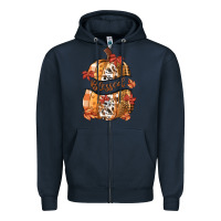 Navy blessed Zipper Hoodie - MaliasSmallBusiness