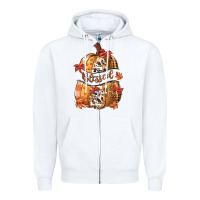White blessed Zipper Hoodie - MaliasSmallBusiness