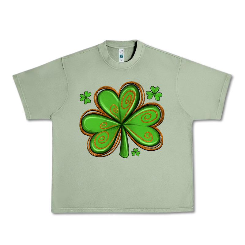 St Patricks Day Shamrock With Glitter Urban Heavy Tee by Artiststas | Teevron