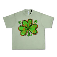 Oil Green st patricks day shamrock with glitter Urban Heavy Tee - Artiststas