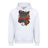 White Sorry can't Baseball bye Urban Hoodie - HowdyJamesFarm