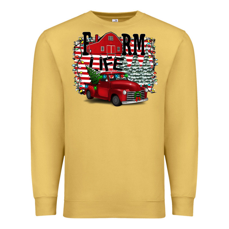 Farm Life Christmas Premium Sweatshirt by Bettercallsaul | Teevron
