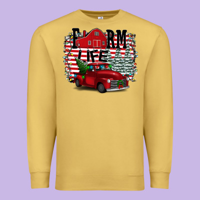 Farm Life Christmas Premium Sweatshirt Designed By Bettercallsaul