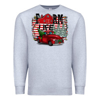 Heather Grey Farm Life Christmas Premium Sweatshirt - Bettercallsaul