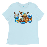 Baby Blue corgi coffee cups Ladies Tee - Zillion Design Studio