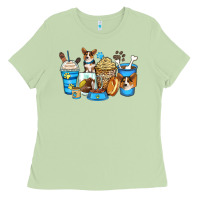Matcha corgi coffee cups Ladies Tee - Zillion Design Studio