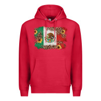 Cardinal Mexican Flag with Leopard Premium Hoodie - texasbilliewilder
