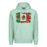 Seafoam Mexican Flag with Leopard Premium Hoodie - texasbilliewilder