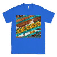 True Royal western aztec sunflowers turquoise cowhide Classic Tee - BarkalooDesign