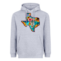 Heather Grey Western Sunflower, Rose, Gemstsone, Turquoise Bull Skull Heavyweight Hoodie - Bettercallsaul