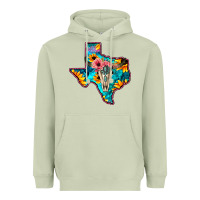 Matcha Western Sunflower, Rose, Gemstsone, Turquoise Bull Skull Heavyweight Hoodie - Bettercallsaul