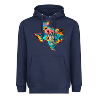 Navy Western Sunflower, Rose, Gemstsone, Turquoise Bull Skull Heavyweight Hoodie - Bettercallsaul