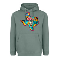 Sage Western Sunflower, Rose, Gemstsone, Turquoise Bull Skull Heavyweight Hoodie - Bettercallsaul