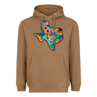 Toasted Coconut Western Sunflower, Rose, Gemstsone, Turquoise Bull Skull Heavyweight Hoodie - Bettercallsaul