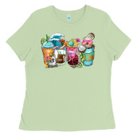 Matcha skeleton summer coffee cups Ladies Tee - Zillion Design Studio