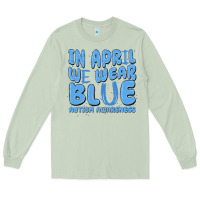 Matcha in april we wear blue autism awareness Long Sleeve Tee - MaliasSmallBusiness