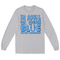 Moon Dust in april we wear blue autism awareness Long Sleeve Tee - MaliasSmallBusiness