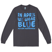 Smoke in april we wear blue autism awareness Long Sleeve Tee - MaliasSmallBusiness