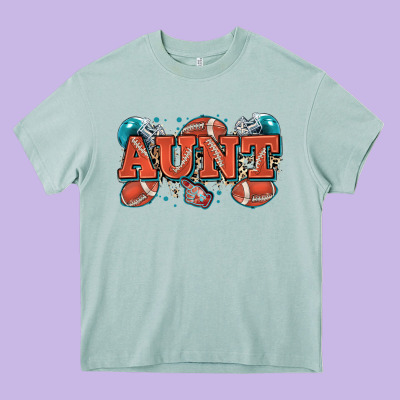 Aunt American Football Heavy Core Tee Designed By Zillion Design Studio
