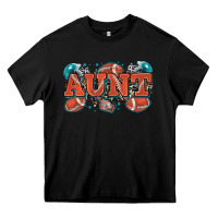 Black aunt American football Heavy Core Tee - Zillion Design Studio