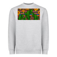 Heather Grey sunflowers and cactus license plate Heavyweight Sweatshirt - Artiststas