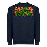 Navy sunflowers and cactus license plate Heavyweight Sweatshirt - Artiststas