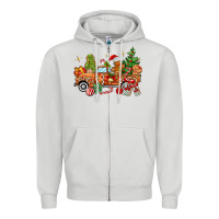 Dove Grey christmas gingerbread truck Zipper Hoodie - MaliasSmallBusiness