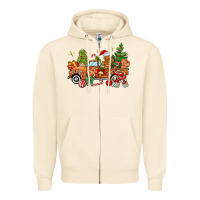 Sandshell christmas gingerbread truck Zipper Hoodie - MaliasSmallBusiness
