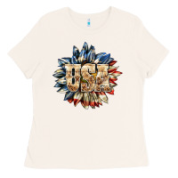 Bone usa sunflower billie wilder Ladies Tee - texasbilliewilder