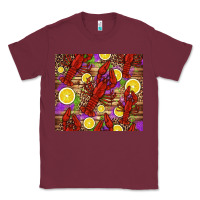 Burgundy mardi gras crawfish and lemons Classic Tee - Jasminsmagicworld
